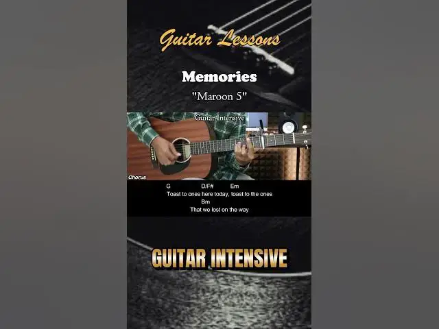 'Video thumbnail for Memories - Maroon 5 | EASY Guitar Tutorial with Chords / Lyrics #guitarchords'