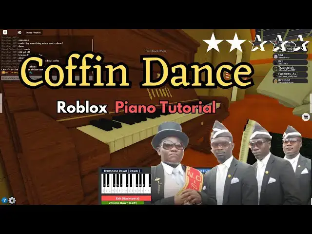 'Video thumbnail for Coffin Dance (EASY Roblox/Virtual Piano Tutorial)'