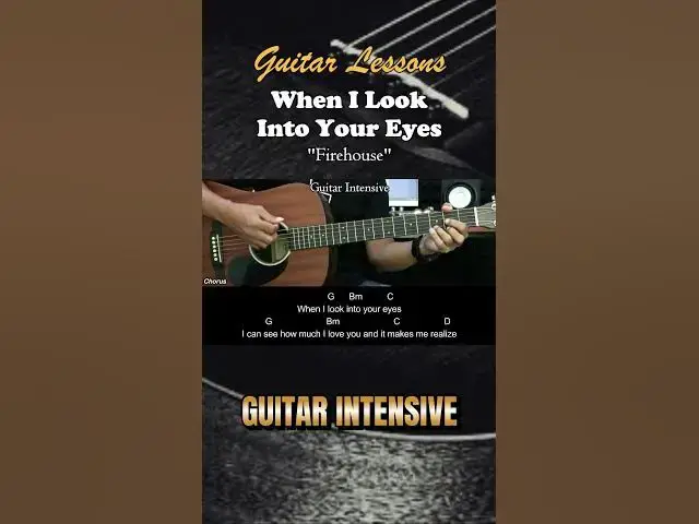 'Video thumbnail for When I Look Into Your Eyes - Firehouse | EASY Guitar Tutorial - Chords - Guitar Lessons  #chordgitar'