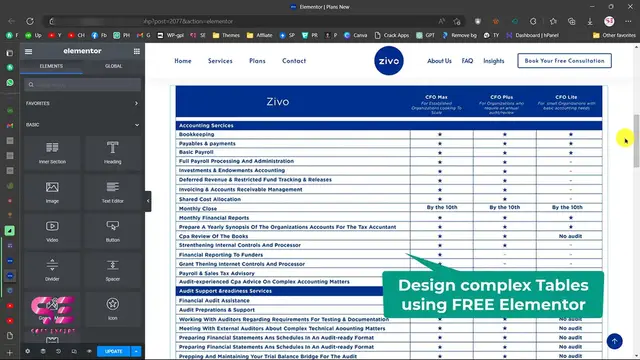 'Video thumbnail for Create Tables with Elementor - Complex Table Design'