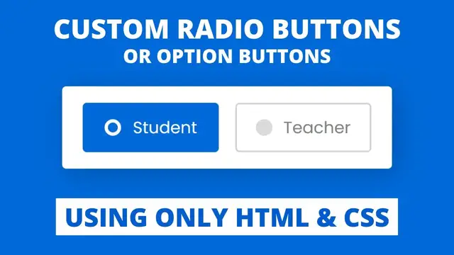 'Video thumbnail for Custom Radio Buttons using only HTML & CSS'