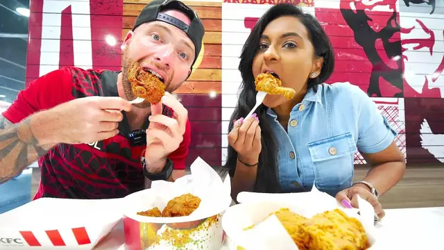 'Video thumbnail for The TASTIEST KFC in the WORLD!! KFC Zinger Sandwich & KFC Original Chicken in Trinidad and Tobago!!'