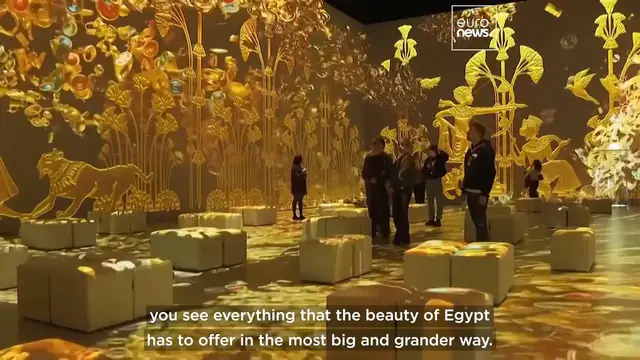 'Video thumbnail for A digital exhibition in London is inviting visitors to step into King Tutankhamun's tomb'