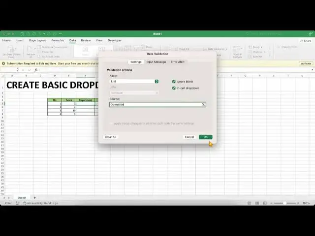 'Video thumbnail for Excel 365: Tạo Dropdown cơ bản'