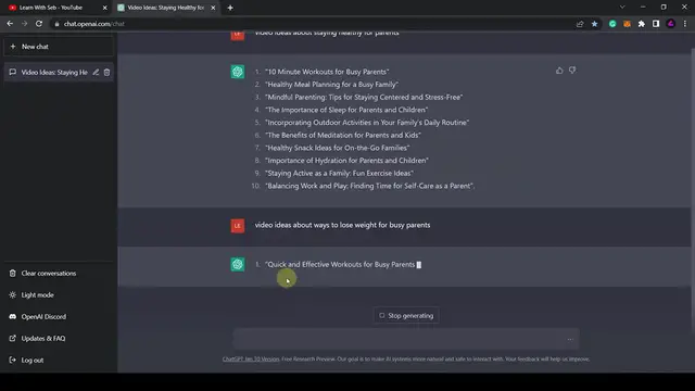 'Video thumbnail for Mastering ChatGPT For YouTube Automation (Make AI Videos with Chat GPT)'