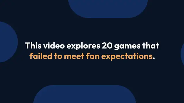 'Video thumbnail for Disappointing Games Fans Hated'