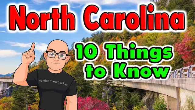 'Video thumbnail for 10 Things About North Carolina before you move there.'