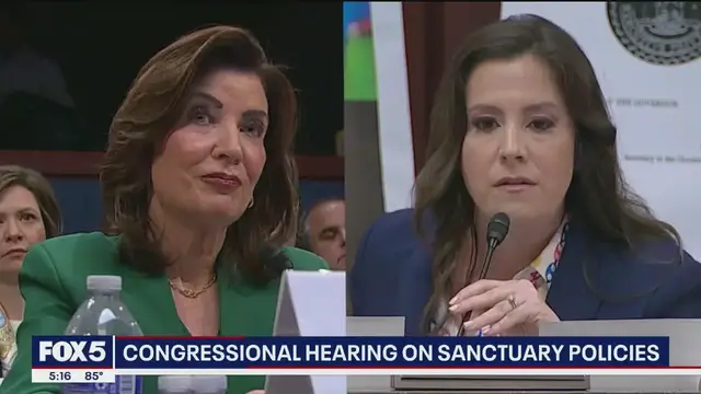 'Video thumbnail for Gov. Kathy Hochul gets grilled for New York sanctuary policies'