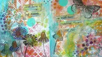 'Video thumbnail for Mixed Media Art Journal Page: Flowers'