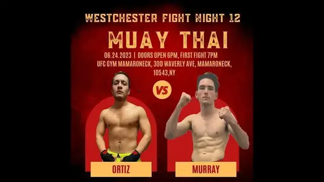 'Video thumbnail for stream punk sports: patrick murray vs christopher ortiz - intense muay thai fight night!'