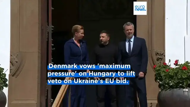 'Video thumbnail for Ukraine will do 'anything' to advance EU accession talks despite Hungary veto, Zelenskyy says'