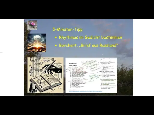 'Video thumbnail for 5-Min-Tipp: Rhythmus bestimmen - "freien Rhythmus" erkennen: Beispiel: Borchert, Brief aus Russland'