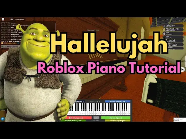 'Video thumbnail for Hallelujah (Easy Roblox Piano Tutorial) | SHEETS IN DESCRIPTION!'