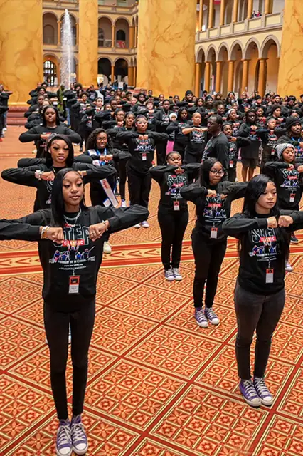 'Video thumbnail for Step Afrika! visit Washington D.C. for largest stepping dance'