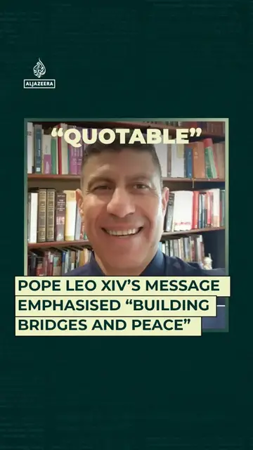 'Video thumbnail for Pope Leo XIV’s message emphasised “building bridges and peace”'