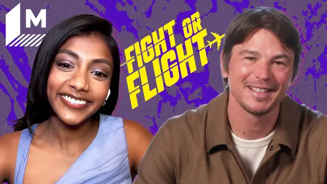 'Video thumbnail for 'Fight or Flight's Josh Hartnett and Charithra Chandran on the action movie's wildest stunts'