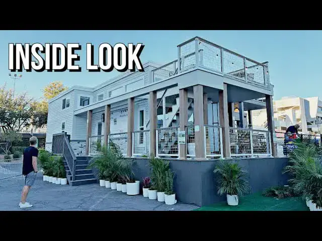 'Video thumbnail for kerry tarnow: prefab home tour! exploring cavco's bungalow with rooftop deck, tiny home design'