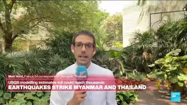 'Video thumbnail for Search and rescue efforts underway after deadly quake hits Myanmar and Thailand'