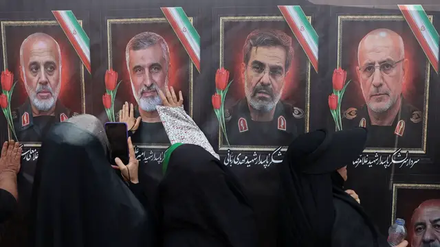 'Video thumbnail for Iran mourns commanders, scientists, and civilians killed by Israeli strikes'