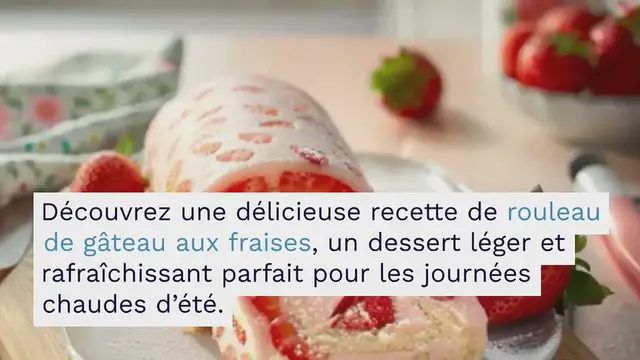 'Video thumbnail for Rouleau de Gâteau aux Fraises'