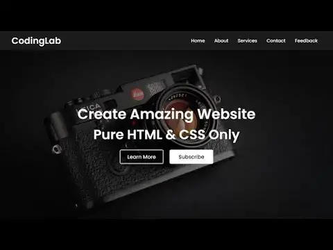 'Video thumbnail for How to Create a Simple Website using HTML and CSS'