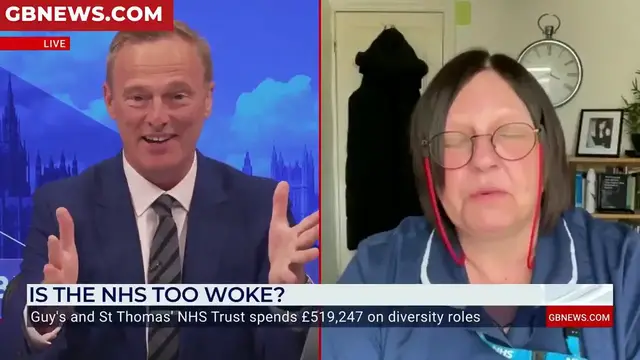 'Video thumbnail for NHS nurse tells GB News that DEI initiatives 'create division' and 'erode trust' among staff'