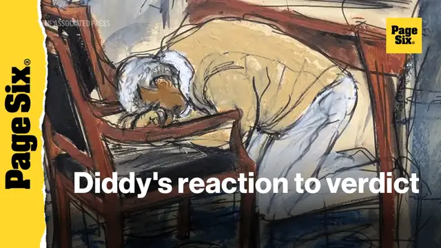 'Video thumbnail for Courtroom sketches show Sean 'Diddy' Combs reaction after hearing verdict'
