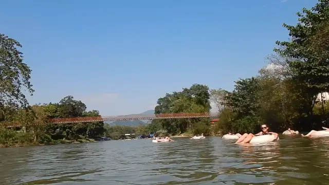 'Video thumbnail for River Tubing in Vang Vieng, Laos'