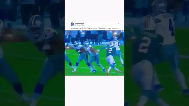 'Video thumbnail for #Cowboys are re-signing Chuma Edoga to a one-year contract!!! #DPF'