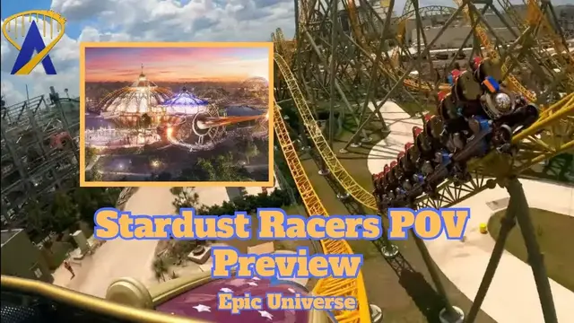 'Video thumbnail for Epic Universe Stardust Racers POV First Look'