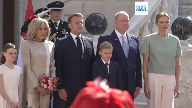 'Video thumbnail for French president Emmanuel Macron welcomed in Monaco for historic state visit'
