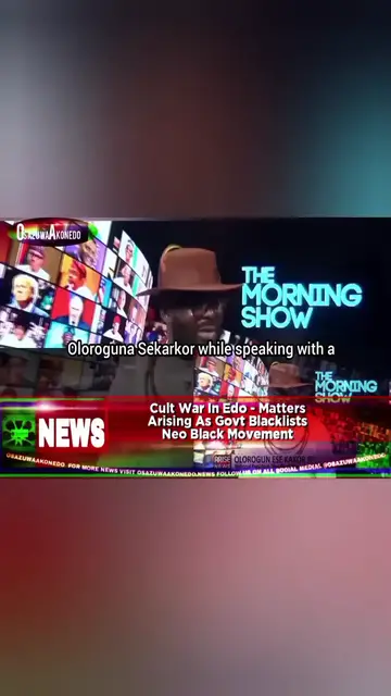 'Video thumbnail for Cult War In Edo - Matters Arising As Govt Blacklists Neo Black Movement  '