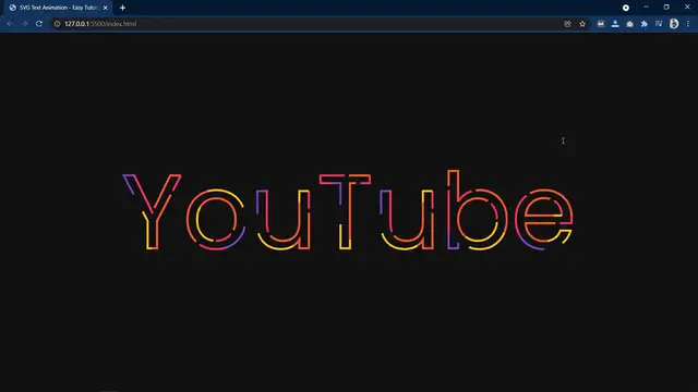 'Video thumbnail for How To Make Animated Text On Website Using SVG _ Animated Website Using HTML And CSS'