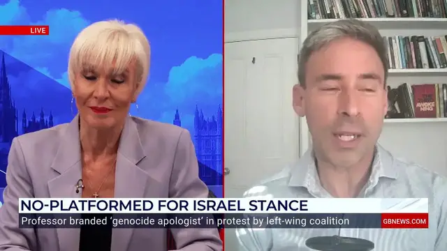 'Video thumbnail for WATCH: Professor Eric Kaufmann tells GB News he was 'de-platformed' by Cardiff academics for his view on Israel'