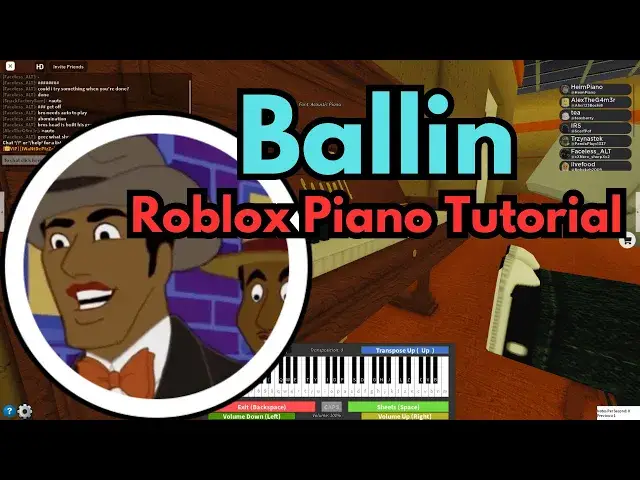 'Video thumbnail for Mustard - Ballin | EASY Roblox Piano Tutorial + SHEETS IN DESCRIPTION!'