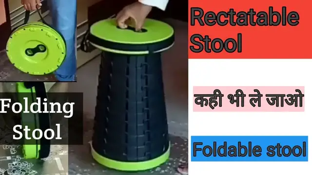 'Video thumbnail for Folding stool | World's most compact Foldable Chair - UNBOXING | Retractable Stool'