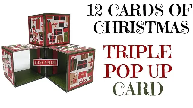 'Video thumbnail for 12 Cards of Christmas 2020 - Triple Cube Pop Up Card GET FREE PRINTABLE GUIDE'