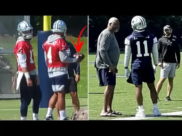 'Video thumbnail for #Cowboys Dak Prescott Throwing In Practice & Micah Parson With The GOAT...'