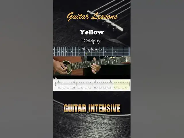 'Video thumbnail for Yellow - Coldplay | EASY Guitar Lessons TAB - Guitar Tutorial  #chordgitar'