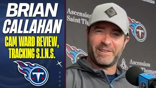 'Video thumbnail for a to z sports nashville: titans hc brian callahan on cam ward progress & offseason program'