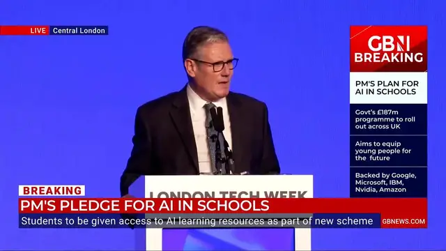 'Video thumbnail for WATCH: Keir Starmer outlines pledge for AI learning resources in schools - 'makes us more human''