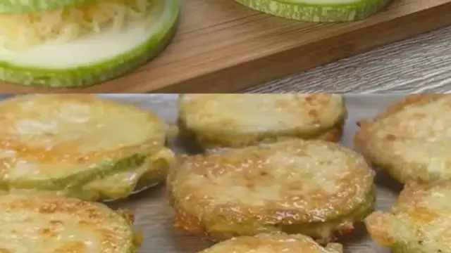 'Video thumbnail for Cheesy Pan-Fried Zucchini Rounds Recipe'