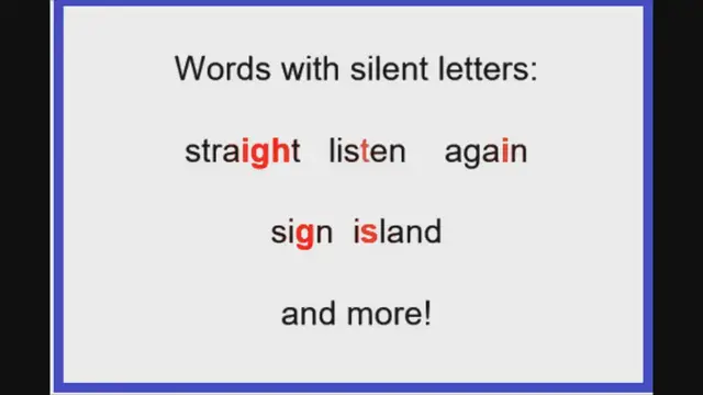 'Video thumbnail for 10 Elementary Spelling Words with Silent Letters'