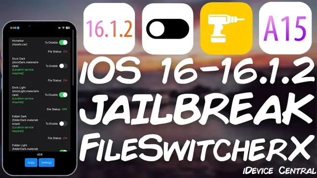 'Video thumbnail for iOS 16 - 16.1.2 JAILBREAK News: FileSwitcherX RELEASED! Customize Device Home Screen / Sound (A12+)'