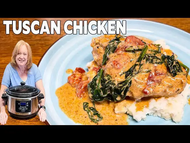 'Video thumbnail for SLOW COOKER CREAMY TUSCAN CHICKEN'