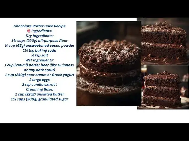 'Video thumbnail for How to make chocolate porter cake'