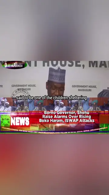 'Video thumbnail for Borno Governor, Shehu Raise Alarms Over Rising Boko Haram, ISWAP Attacks '