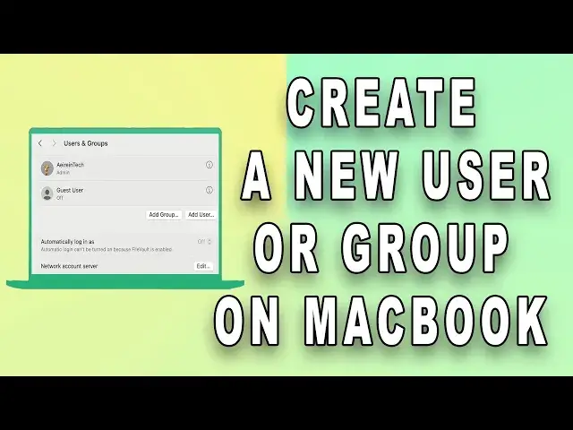 'Video thumbnail for How to create a new user or group on MacBook'