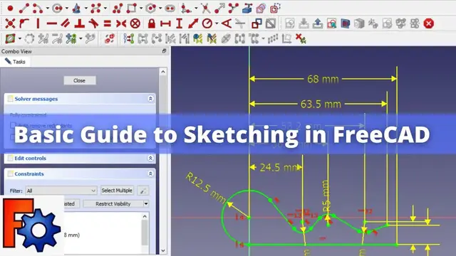 'Video thumbnail for Basic Guide to Sketching in FreeCAD | FreeCAD | FreeCAD Sketching | FreeCAD Tutorial |'