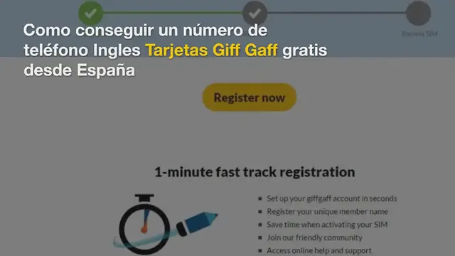 'Video thumbnail for Como conseguir un número de teléfono Ingles «Tarjetas Giff Gaff gratis desde España»'